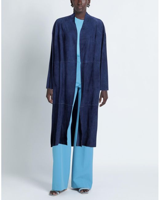 Salvatore Santoro Blue Overcoat & Trench Coat