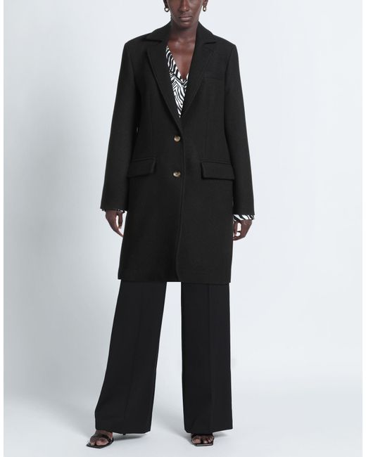 SOLOTRE Black Coat Virgin Wool, Polyamide