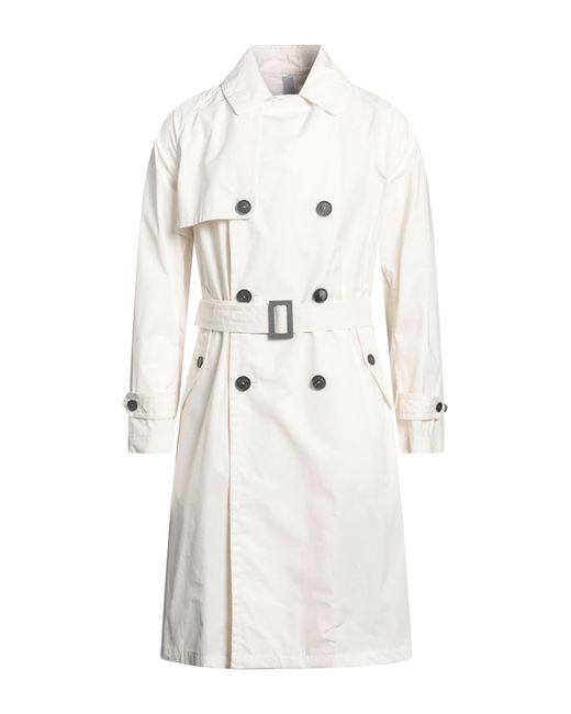 Hevò White Overcoat & Trench Coat for men