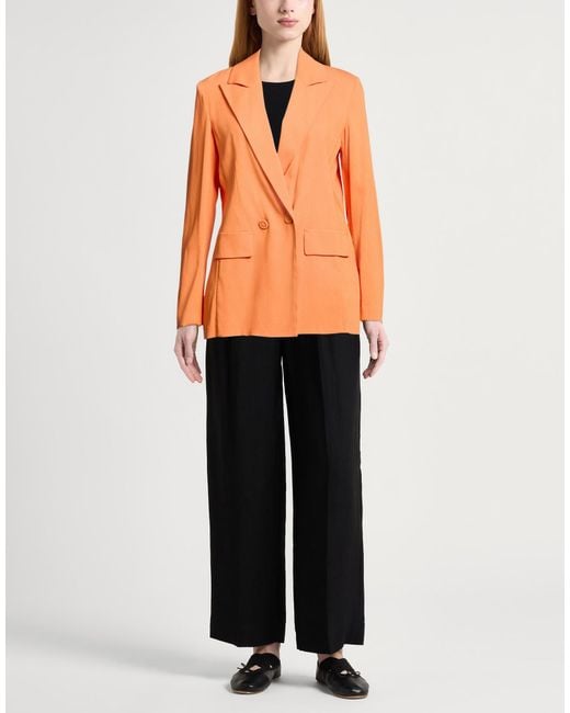 Carla G Orange Blazer Acetate, Viscose, Elastane