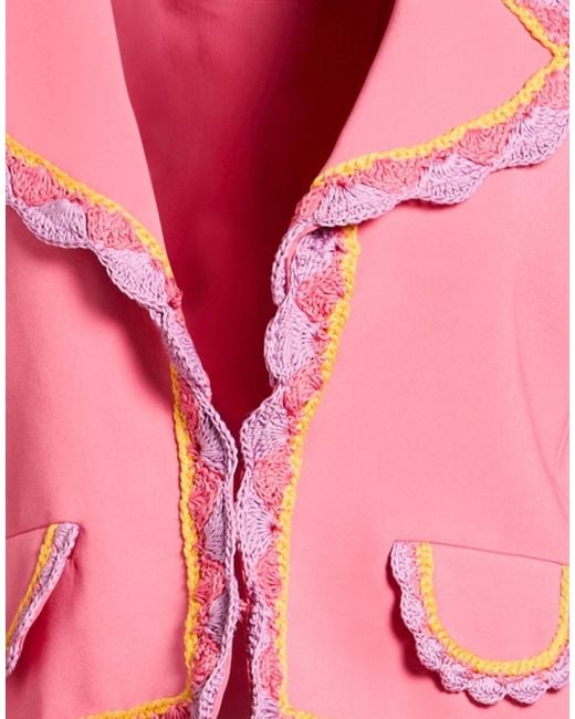 Moschino Pink Blazer Viscose, Elastane