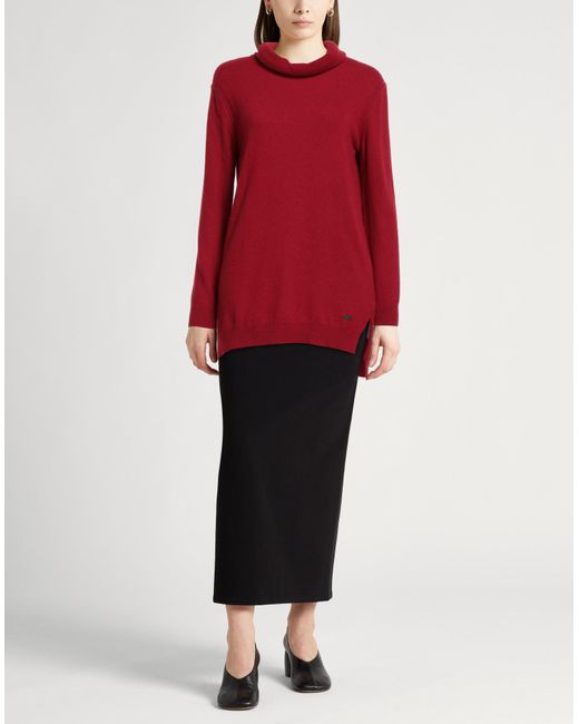 Barbour Red Turtleneck Wool, Viscose, Polyamide, Cashmere