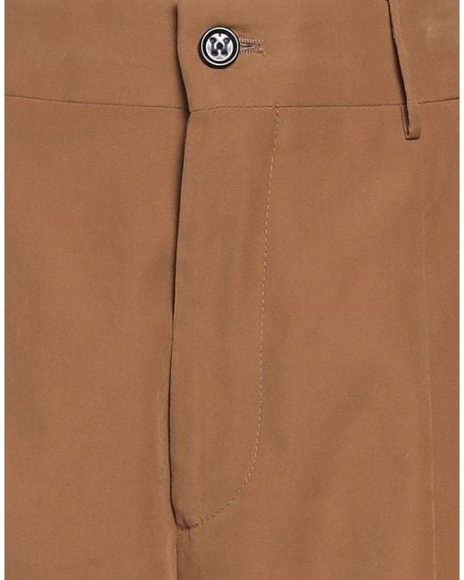 Berwich Brown Camel Pants Polyester, Polyamide