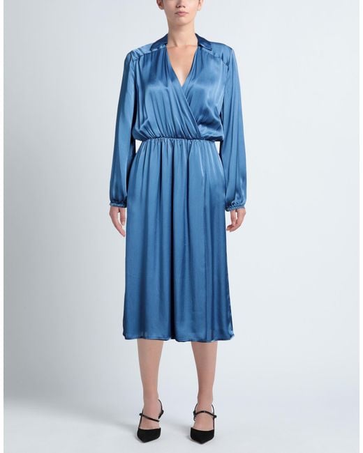 Semicouture Blue Midi Dress