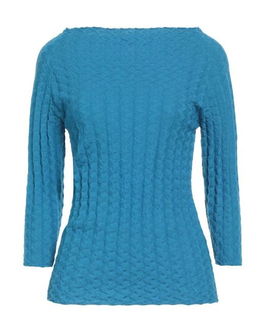 Semicouture Blue Azure Sweater Virgin Wool