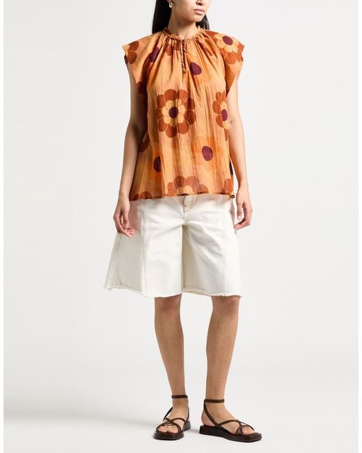 Antik Batik Orange Top Cotton