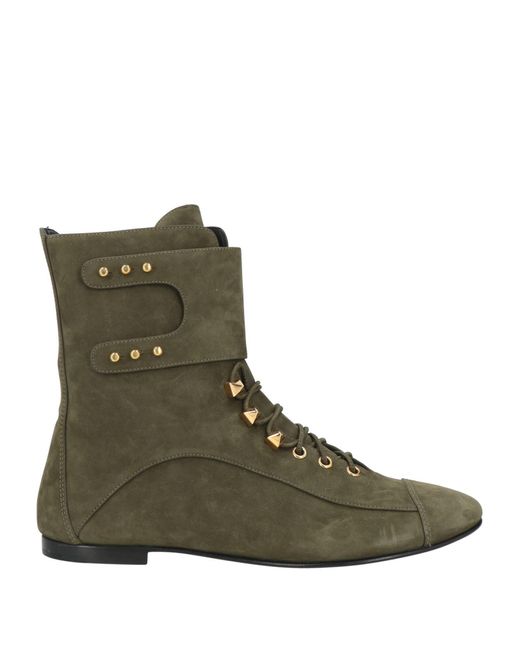 Giuseppe Zanotti Green Ankle Boots Leather