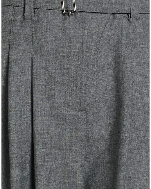 SOLOTRE Gray Pants Polyester, Virgin Wool, Elastane