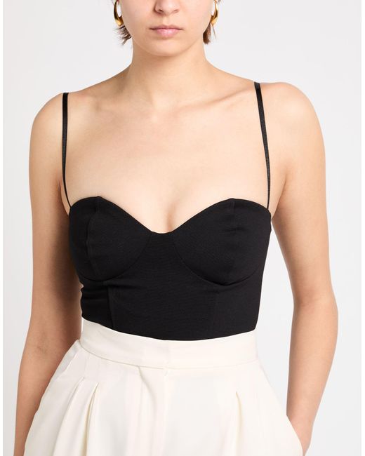 REVISE CONCEPT Black Bodysuit Viscose, Polyamide, Elastane