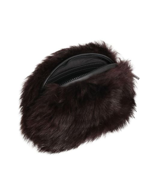 Brunello Cucinelli Black Dark Cross-Body Bag Shearling