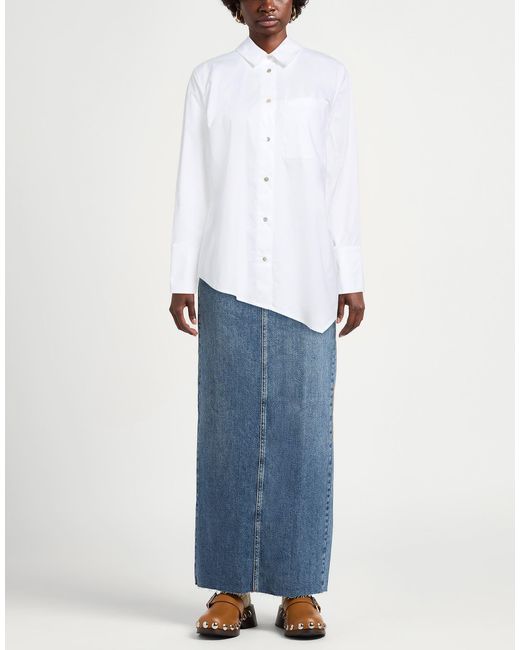 Alpha Studio White Shirt Cotton, Elastane