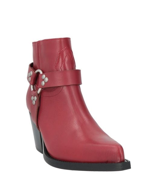 Sonora Boots Red Ankle Boots Leather