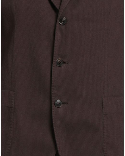 Drumohr Brown Blazer Cotton, Elastane for men