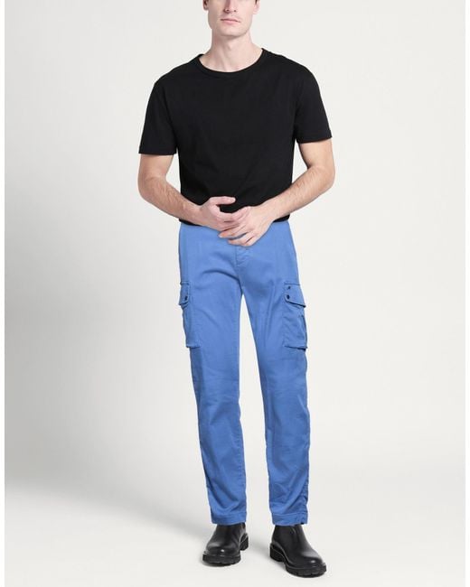 Mason's Blue Pants Lyocell, Cotton, Elastane for men