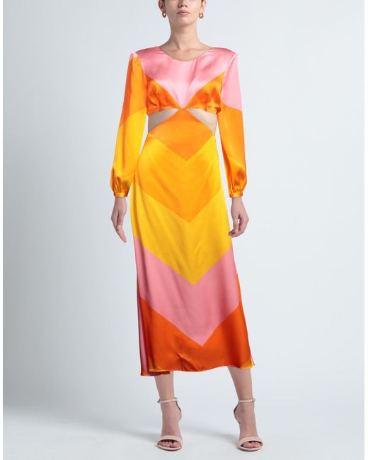 Raquel Diniz Orange Maxi-Kleid