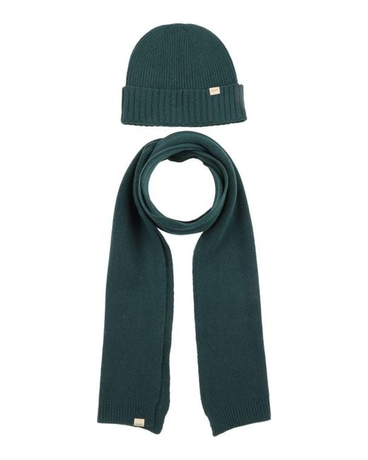 Woolrich Blue Dark Accessories Set Wool, Polyamide for men