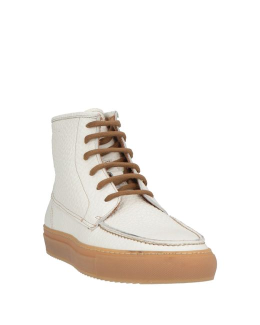 Jackal Milano White Ivory Ankle Boots Leather