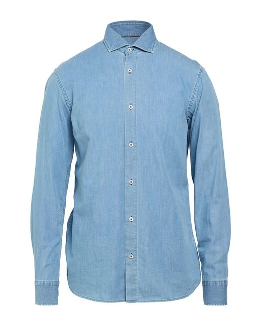 Moorer Blue Denim Shirt for men