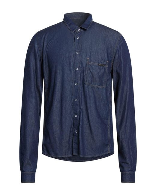 Kris Van Assche Blue Denim Shirt Cotton for men