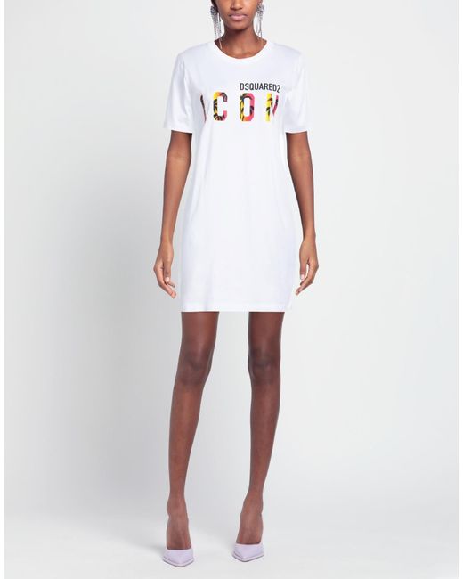 DSquared² White Mini Dress
