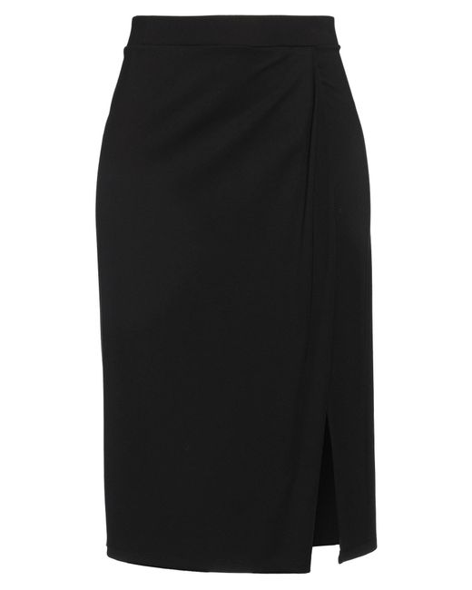 Caractere Black Midi Skirt Viscose, Polyamide, Elastane