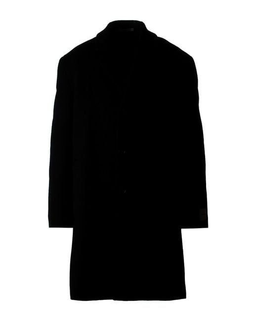 Calvin Klein Black Coat Recycled Wool, Polyester for men