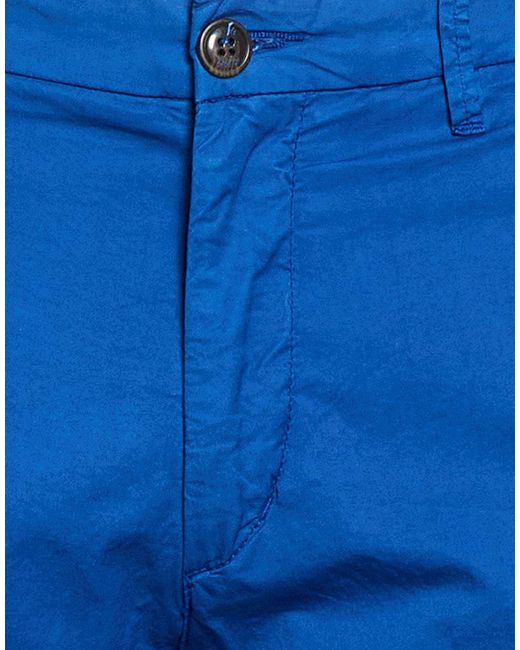 40weft Blue Pants Cotton, Elastane for men