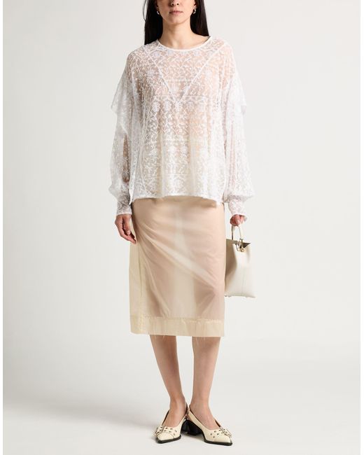 Dondup White Top Viscose, Polyamide, Polyester