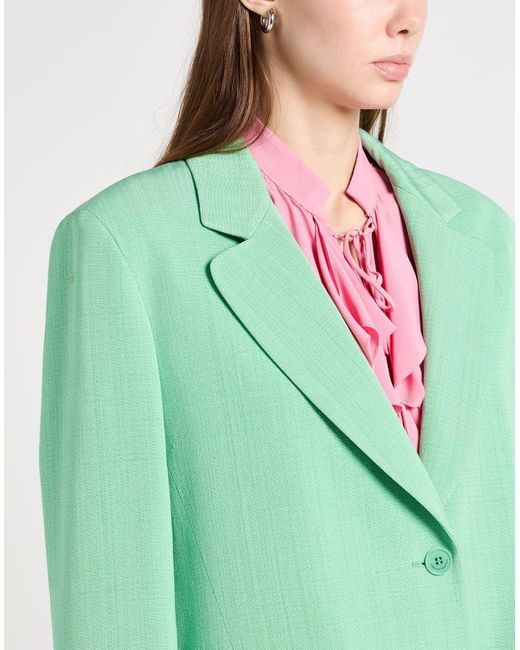 Ermanno Scervino Green Blazer Viscose, Silk