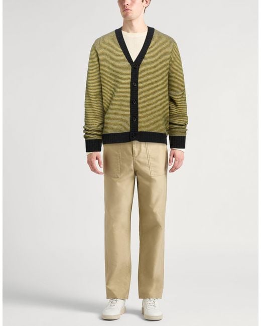 Drumohr Green Cardigan Lambswool for men