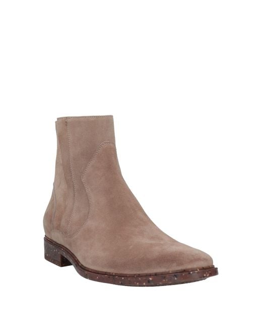 Off-White c/o Virgil Abloh Brown Taupe Ankle Boots Soft Leather for men