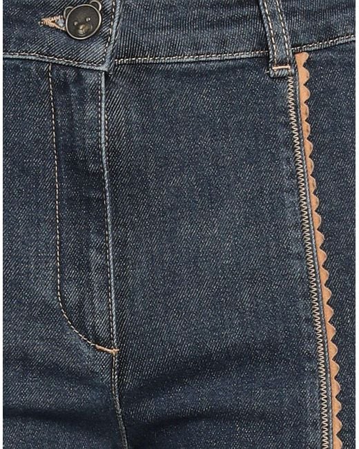 Moschino Blue Embellished Bootcut Denim Jeans