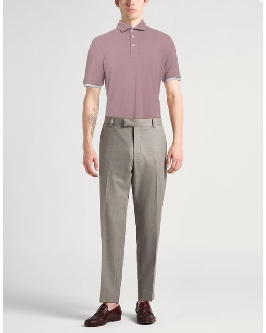 Polo Brunello Cucinelli de hombre de color Pink