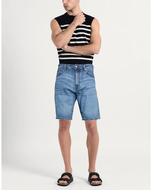 Boss Blue Denim Shorts for men