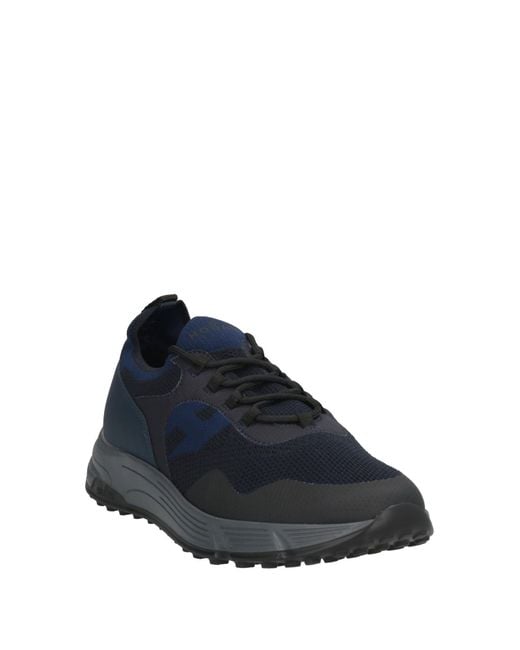 Hogan Blue Sneakers Leather, Textile Fibers for men