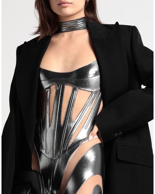 Mugler White Jumpsuit Polyamide, Elastane