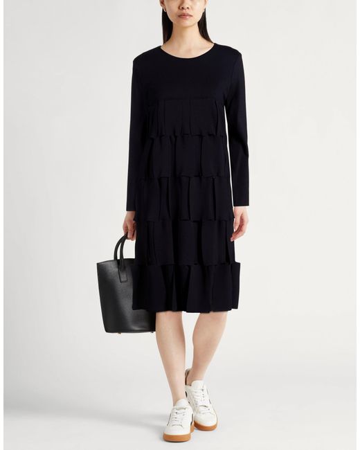 MEIMEIJ Black Midi Dress Viscose, Polyamide, Elastane