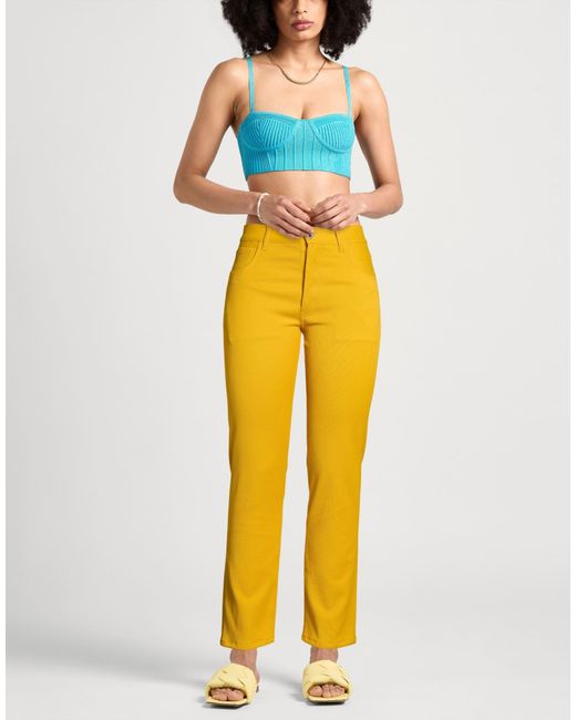 Moschino Yellow Couture Jeans Cotton, Elastane