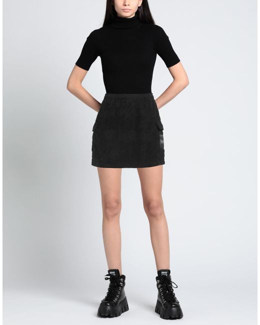 DISCLAIMER Black Mini Skirt Polyester, Polyamide