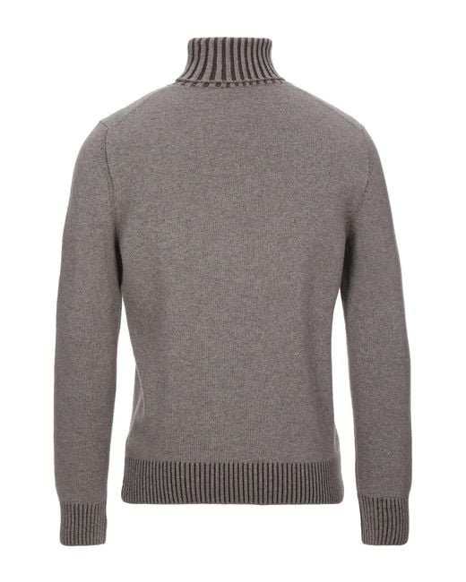 Gran Sasso Gray Dark Turtleneck Virgin Wool, Cashmere, Viscose for men