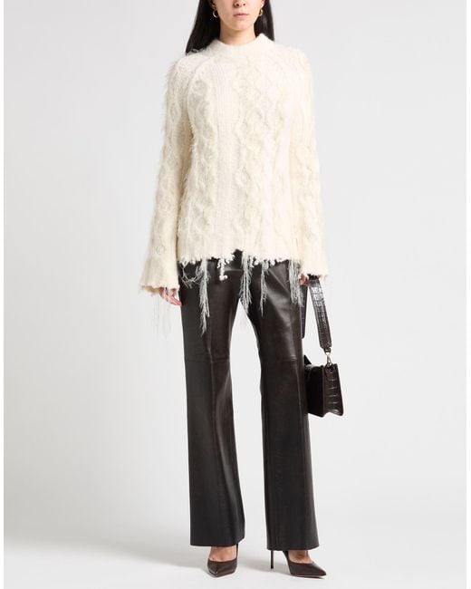 Seafarer White Sweater Alpaca Wool, Virgin Wool, Polyamide