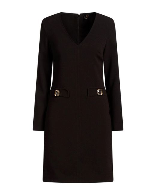 Gai Mattiolo Black Gm Mini Dress Polyester, Viscose, Elastane