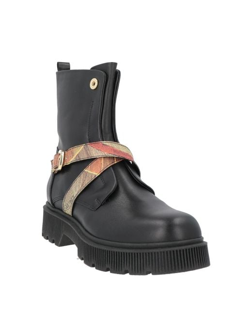 Gattinoni Black Ankle Boots Leather