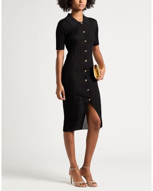 Versace Black Midi Dress Viscose