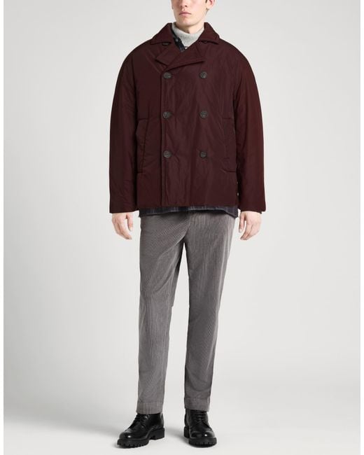 Hevò Purple Coat Polyester for men