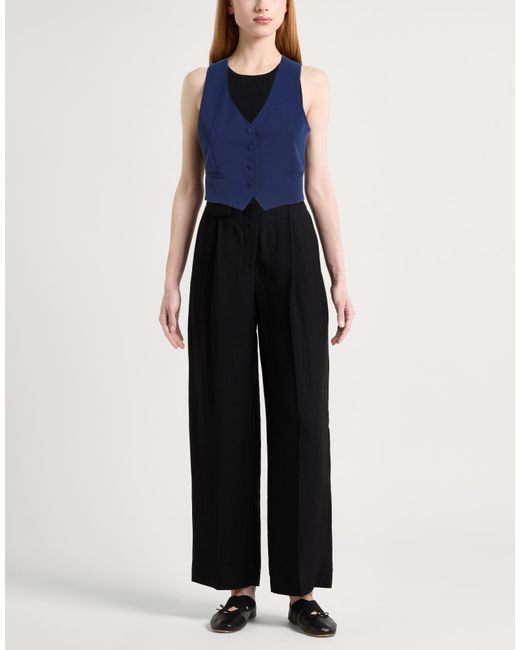 Kontatto Blue Tailored Vest Polyester, Elastane