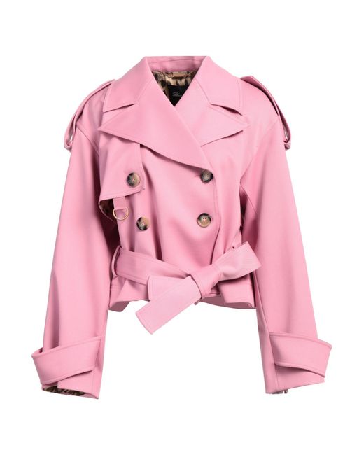 Blumarine Pink Overcoat & Trench Coat