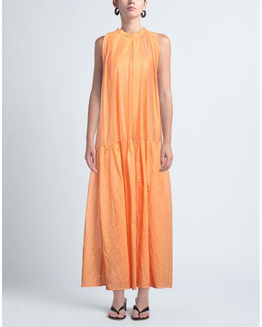 Tela Orange Long Dress