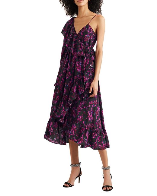 Les Rêveries Purple Midi Dress