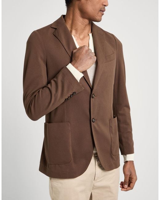 Circolo 1901 Brown Blazer Cotton, Elastane for men
